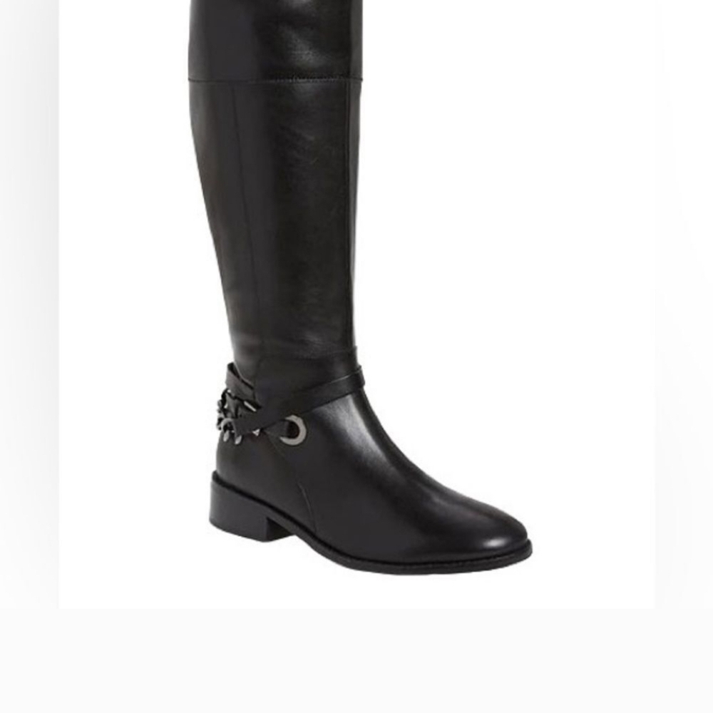 Seychelles Black Over the Knee Boots with Decorative Strap